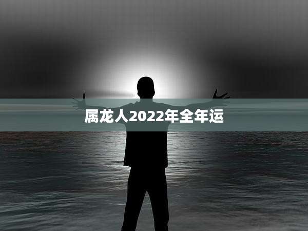 属龙人2022年全年运