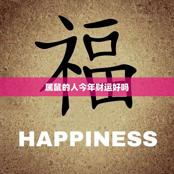 属鼠的人今年财运好吗