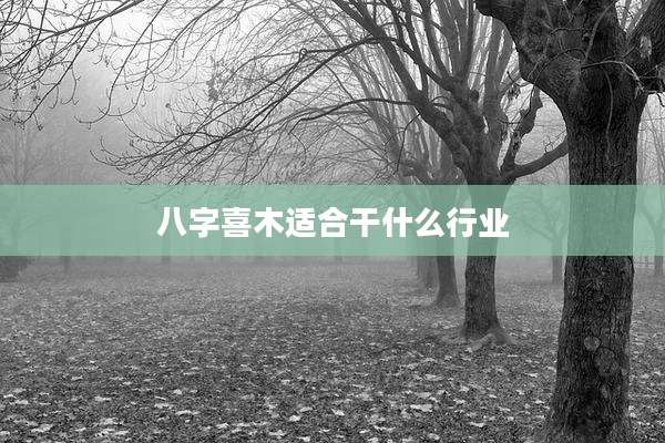 八字喜木适合干什么行业