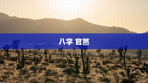 八字 官煞