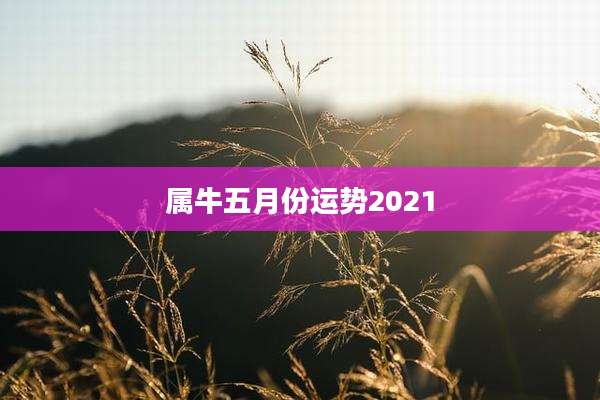 属牛五月份运势2021