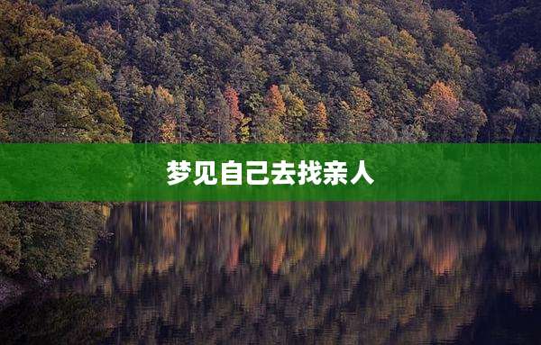 梦见自己去找亲人