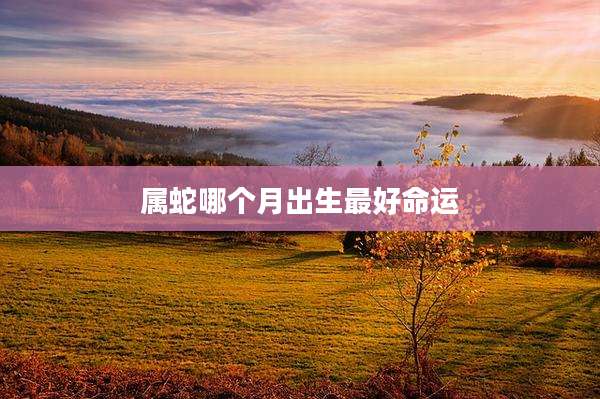 属蛇哪个月出生最好命运