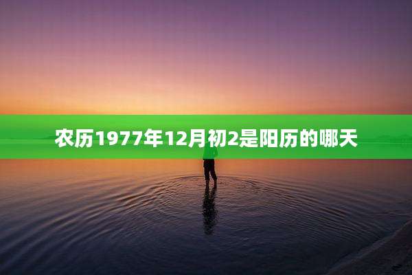 农历1977年12月初2是阳历的哪天
