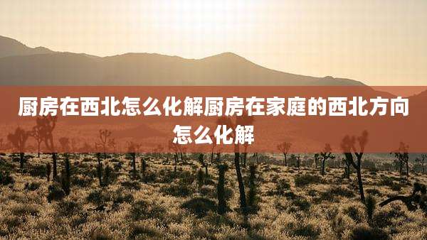 厨房在西北怎么化解厨房在家庭的西北方向怎么化解