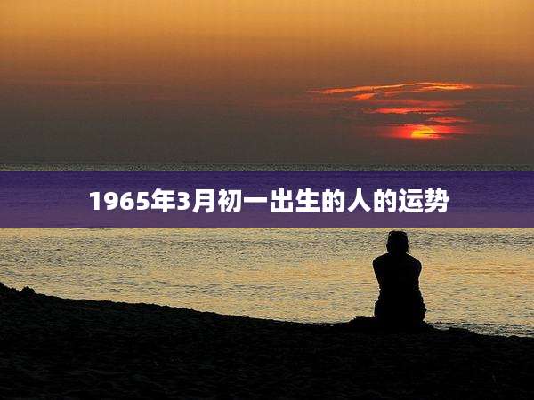 1965年3月初一出生的人的运势