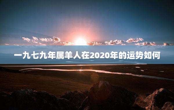 一九七九年属羊人在2020年的运势如何