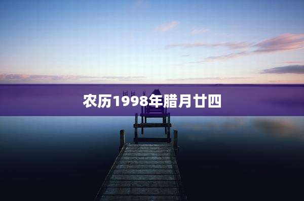 农历1998年腊月廿四