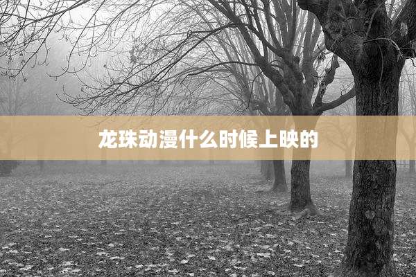 龙珠动漫什么时候上映的