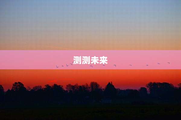 测测未来