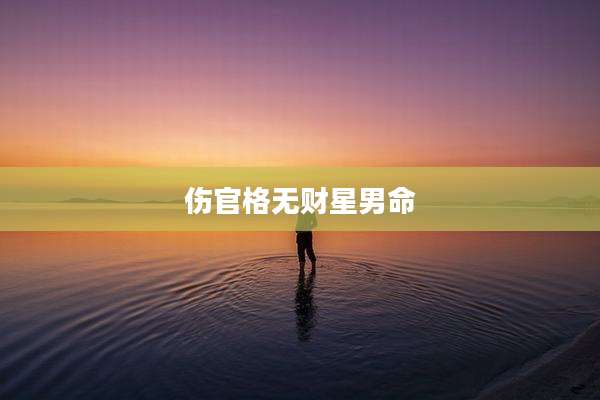 伤官格无财星男命