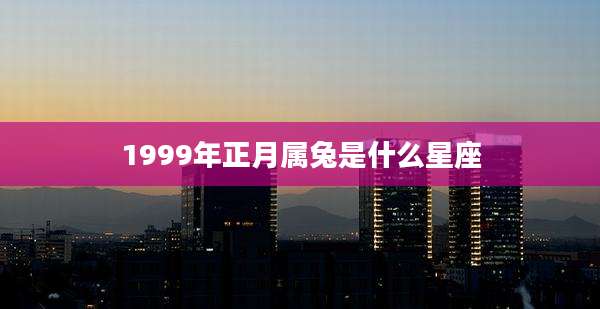 1999年正月属兔是什么星座