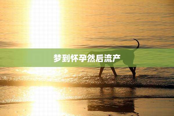 梦到怀孕然后流产