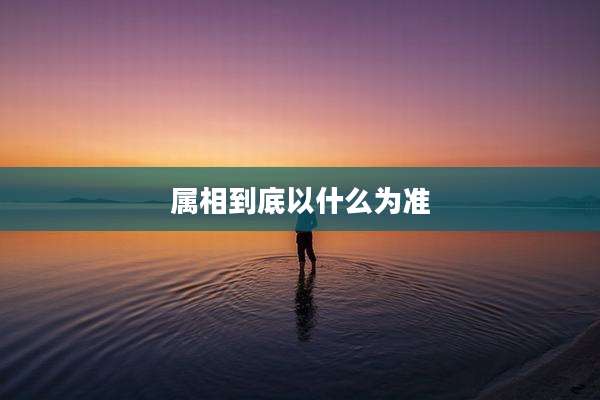 属相到底以什么为准