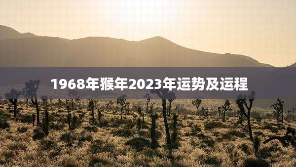 1968年猴年2023年运势及运程