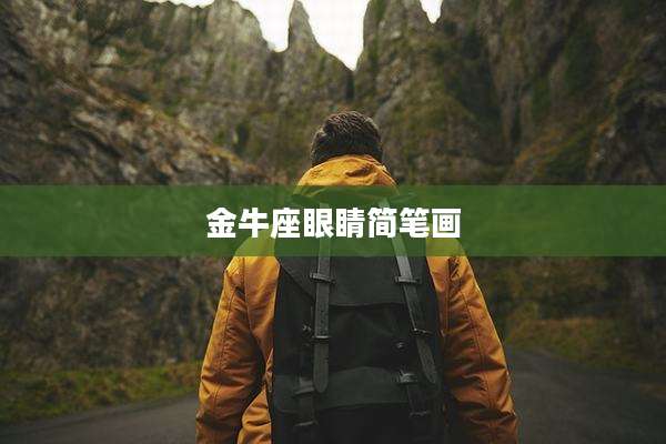 金牛座眼睛简笔画