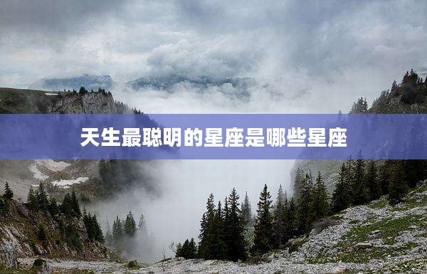 天生最聪明的星座是哪些星座