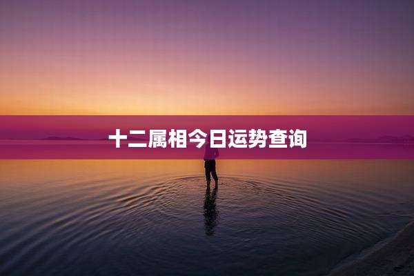 十二属相今日运势查询