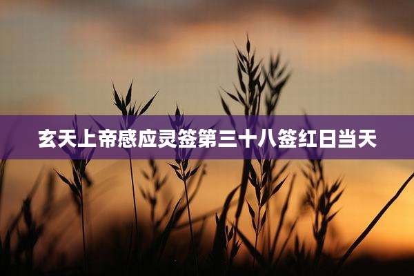 玄天上帝感应灵签第三十八签红日当天
