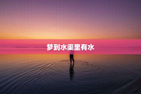 梦到水渠里有水