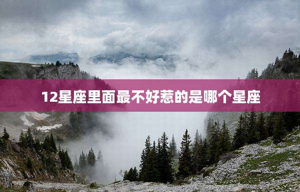 12星座里面最不好惹的是哪个星座