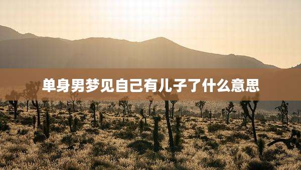 单身男梦见自己有儿子了什么意思