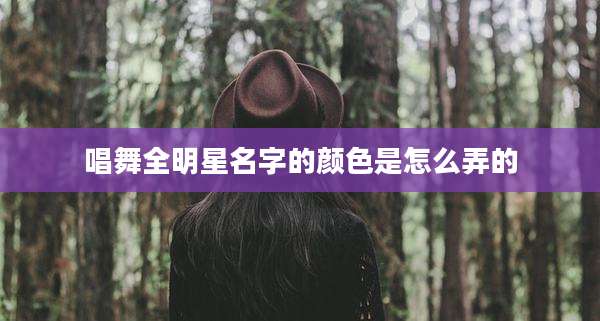 唱舞全明星名字的颜色是怎么弄的