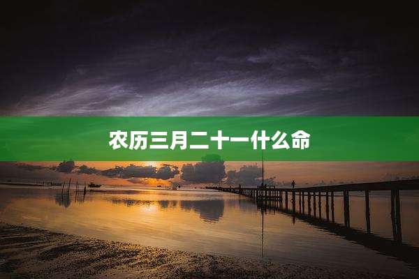 农历三月二十一什么命