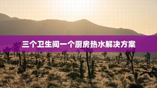 三个卫生间一个厨房热水解决方案