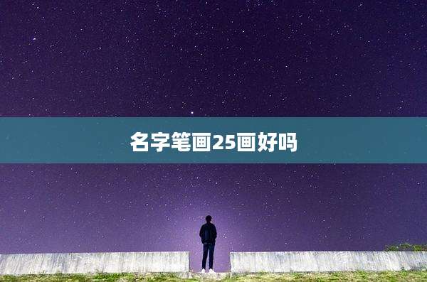 名字笔画25画好吗