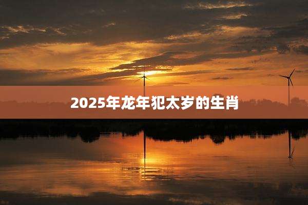 2025年龙年犯太岁的生肖