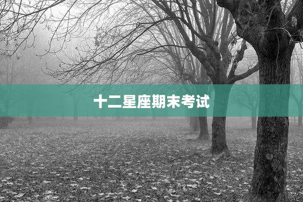 十二星座期末考试