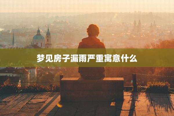 梦见房子漏雨严重寓意什么