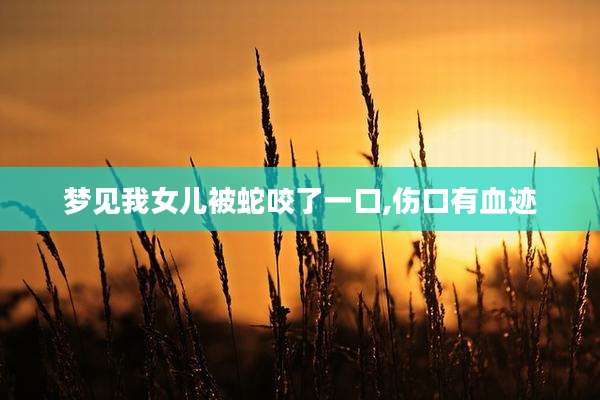 梦见我女儿被蛇咬了一口,伤口有血迹