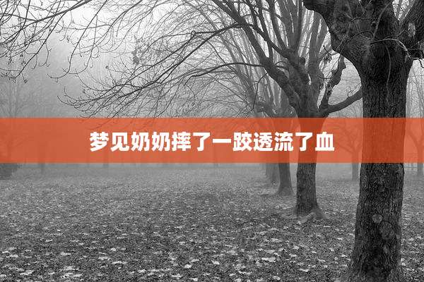 梦见奶奶摔了一跤透流了血