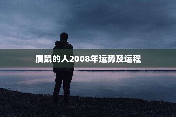 属鼠的人2008年运势及运程