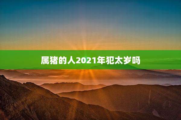 属猪的人2021年犯太岁吗