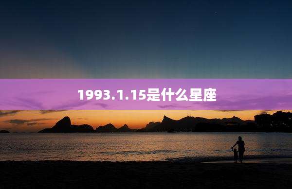 1993.1.15是什么星座