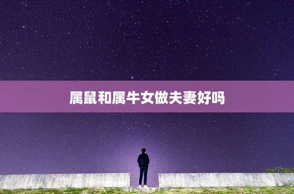 属鼠和属牛女做夫妻好吗