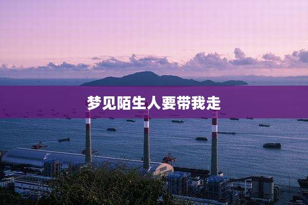 梦见陌生人要带我走