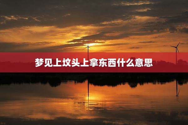 梦见上坟头上拿东西什么意思