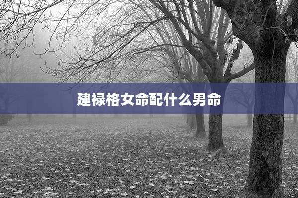 建禄格女命配什么男命