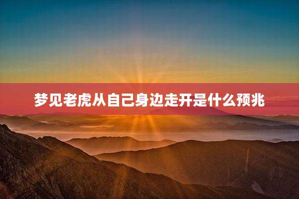 梦见老虎从自己身边走开是什么预兆