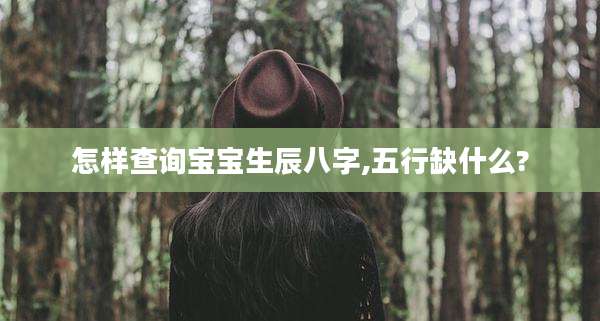 怎样查询宝宝生辰八字,五行缺什么?