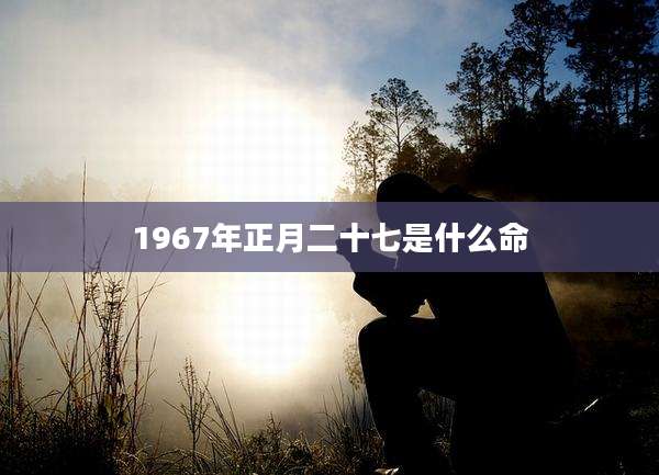 1967年正月二十七是什么命