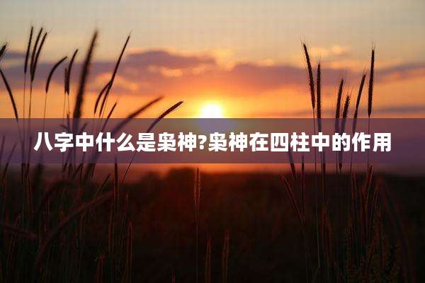 八字中什么是枭神?枭神在四柱中的作用