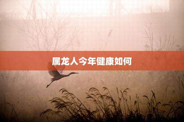 属龙人今年健康如何