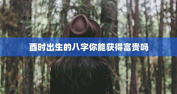 酉时出生的八字你能获得富贵吗