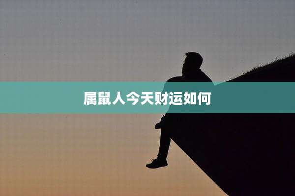 属鼠人今天财运如何