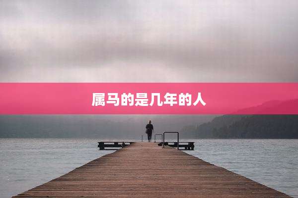 属马的是几年的人